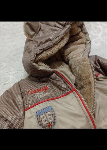 Kürklü Bebek Tulumu Bej-Kahverengi Astromont - Görsel 3