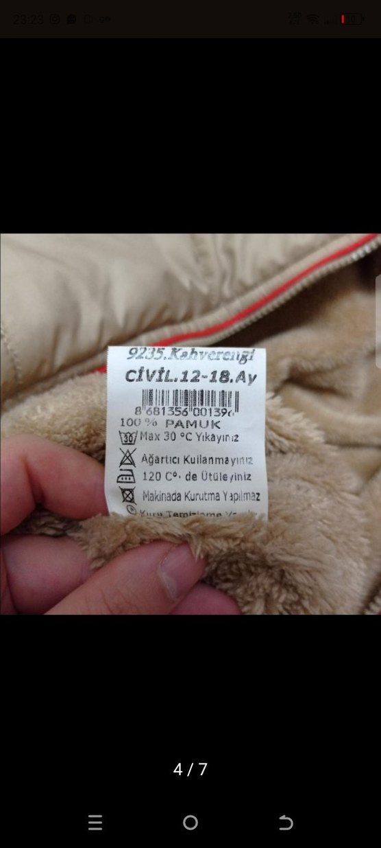 Kürklü Bebek Tulumu Bej-Kahverengi Astromont - Görsel 4