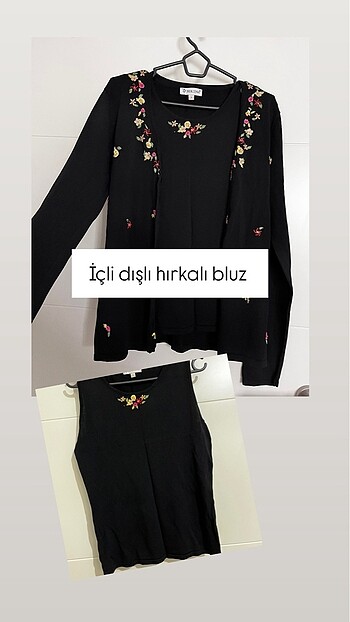 Hırkalı bluzlu takım
