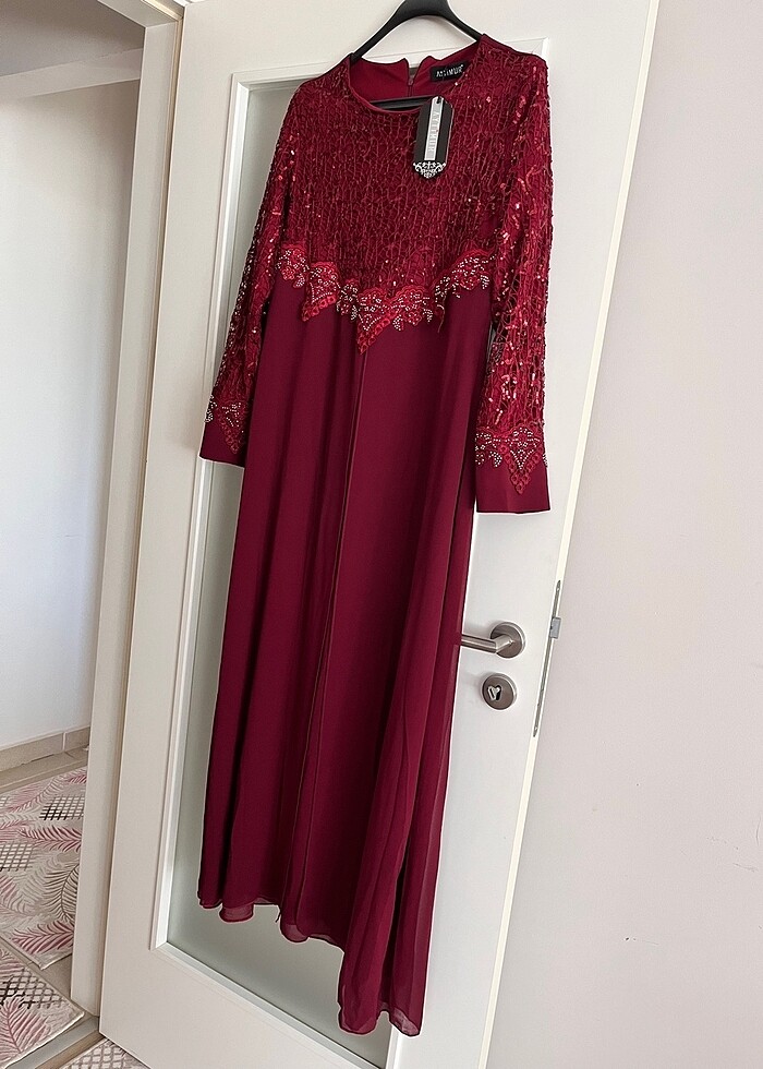 Şifon abiye elbise - Görsel 4