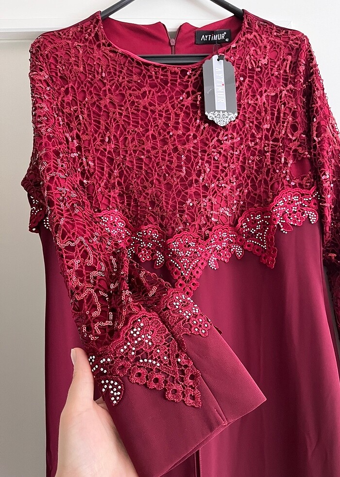 Şifon abiye elbise - Görsel 3