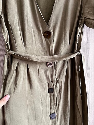 Haki yeşili Elbise - Görsel 2