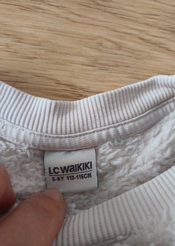 LC Waikiki Kız Çocuk Beyaz Sweatshirt Ayıcık Baskılı