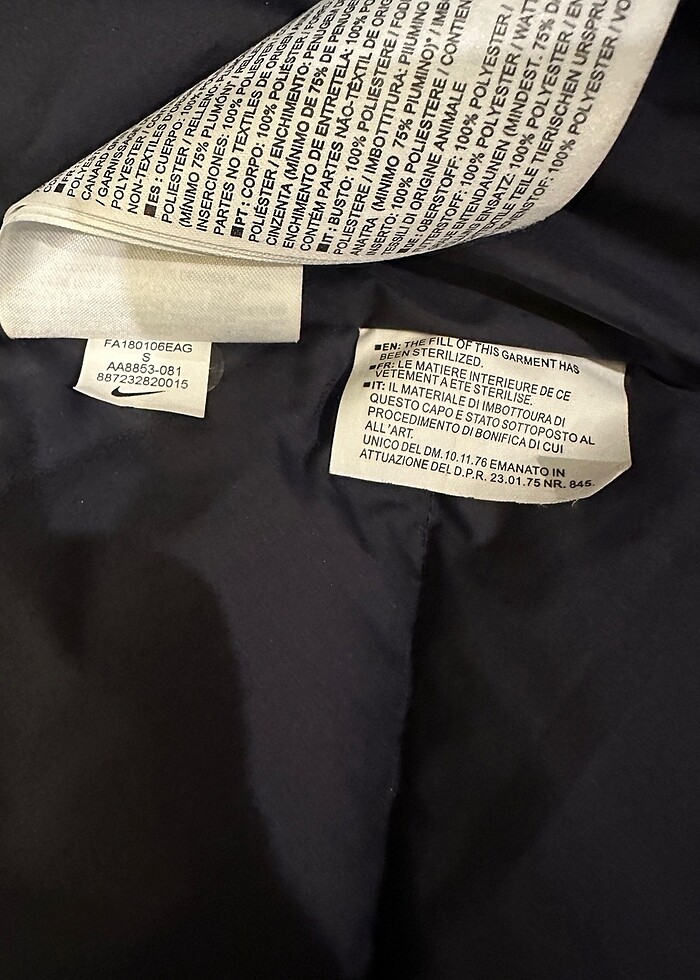 NİKE KAZ TÜYÜ MONT S BEDEN PARKA WİNDRUNNER DWN - Görsel 5