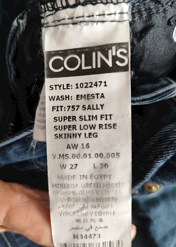 27 Beden çeşitli Renk Colin's skiny jean