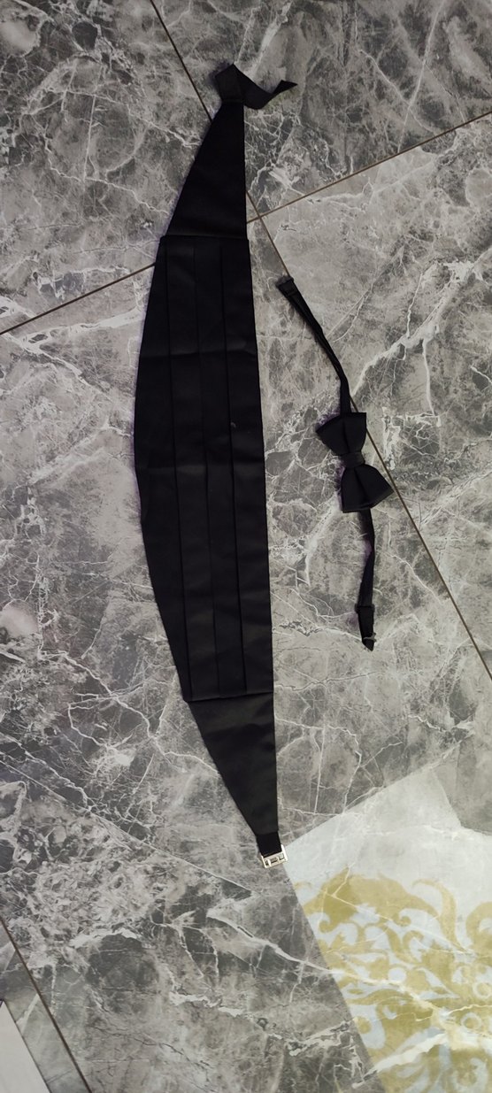 Siyah Pilili Gotik Papyon ve Kuşak Seti - Görsel 4