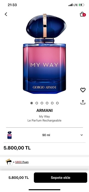 Armani my way 90 ml