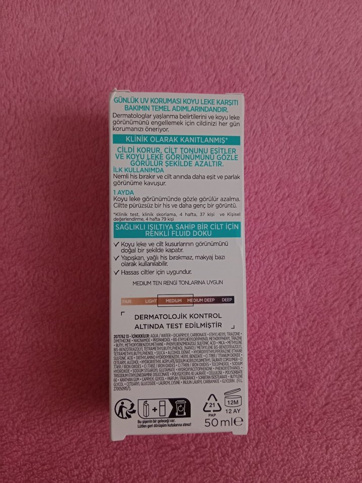 L'Oréal Paris Bright Reveal SPF 50 Renkli Yüz Güneş Kremi - Görsel 2