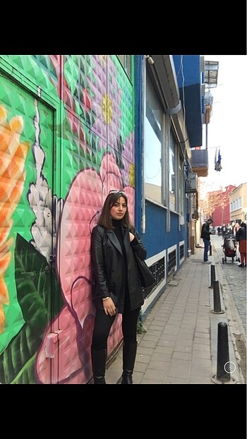 s Beden siyah Renk Deri ceket