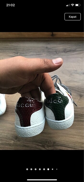 38 Beden beyaz Renk Gucci ayakkabı 38 numara az kullanılmış