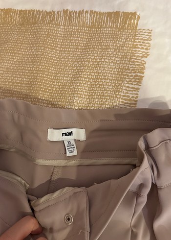 xs Beden Bej Midi Kadın Kumaş Pantolon