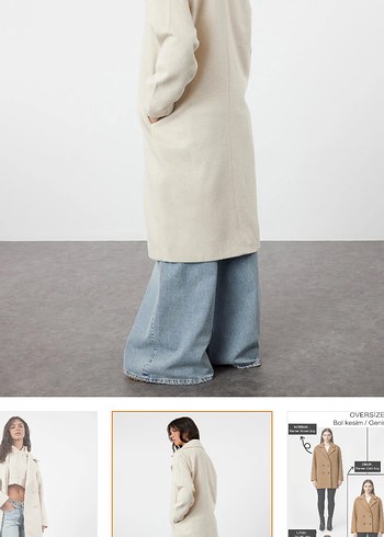 Bej Uzun Kadın kaban - Görsel 2