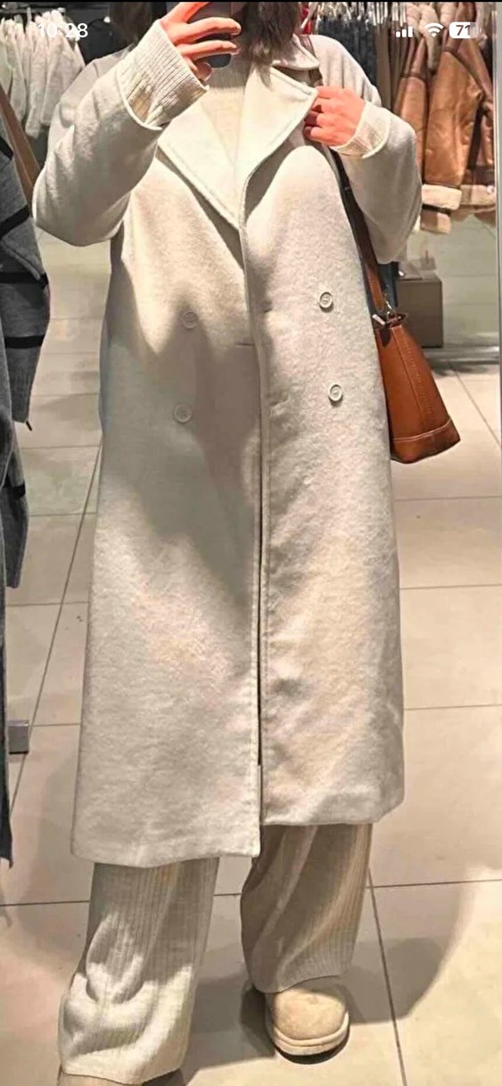 Bej Uzun Kadın kaban - Görsel 3