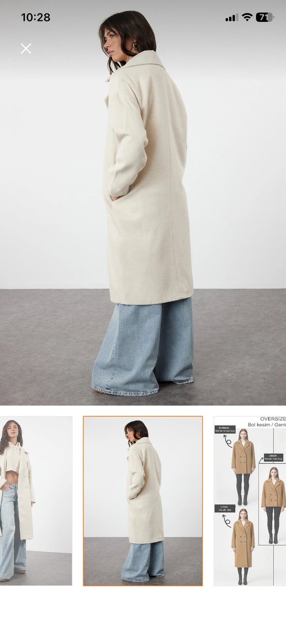 Bej Uzun Kadın kaban - Görsel 2