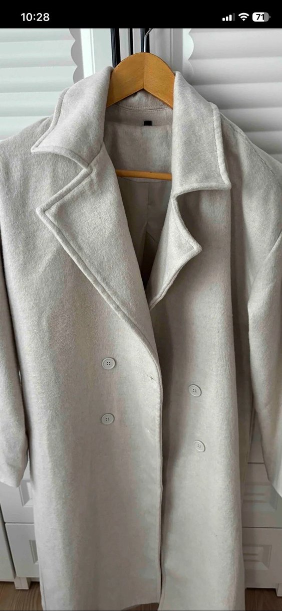 Bej Uzun Kadın kaban - Görsel 4