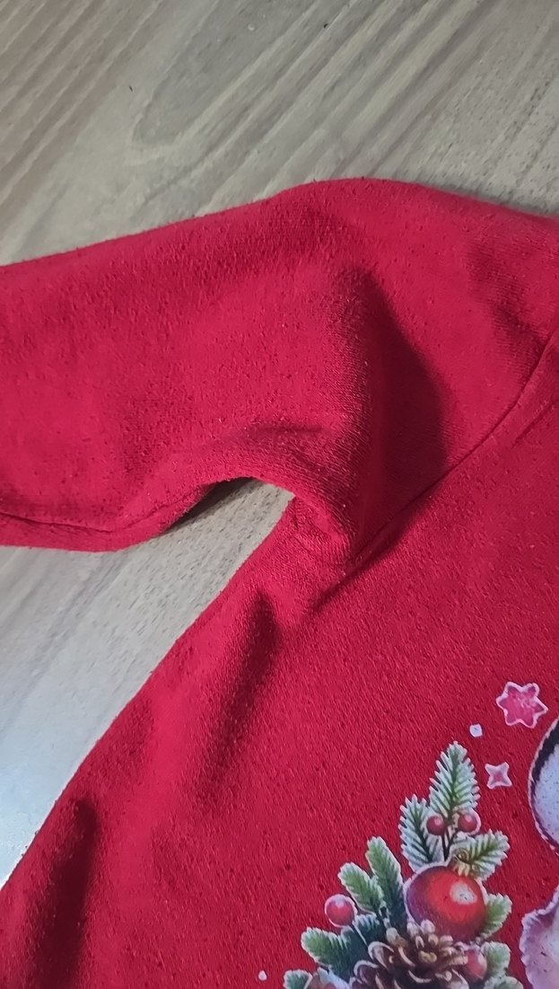 Kız Çocuk Kırmızı Baskılı Sweatshirt - Görsel 3