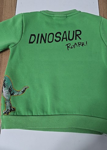 Erkek Çocuk Yeşil Baskılı Sweatshirt - Görsel 4