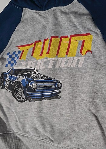 Erkek Çocuk Gri Kapüşonlu Sweatshirt - Görsel 5