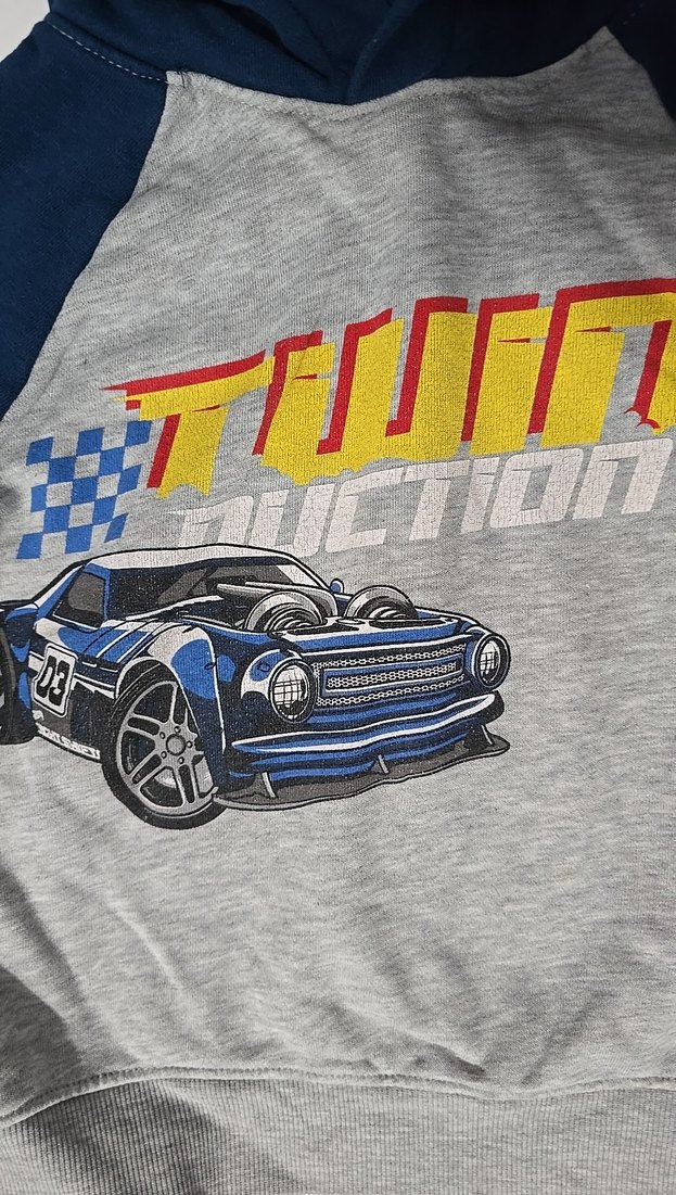 Erkek Çocuk Gri Kapüşonlu Sweatshirt - Görsel 2