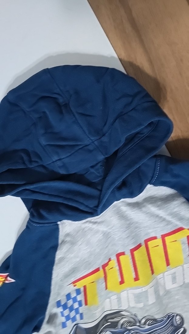 Erkek Çocuk Gri Kapüşonlu Sweatshirt - Görsel 4