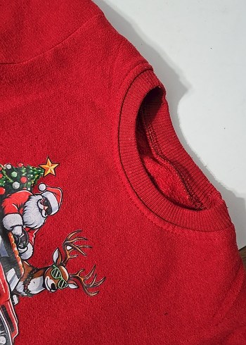 Kırmızı Baskılı Erkek Çocuk Sweatshirt - Görsel 3