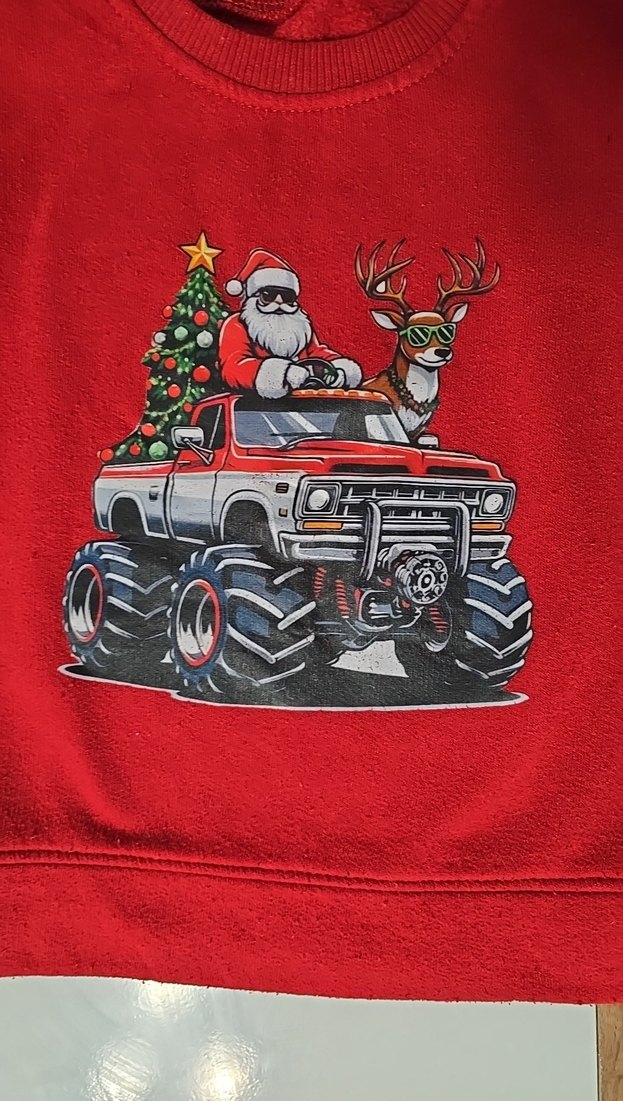 Kırmızı Baskılı Erkek Çocuk Sweatshirt - Görsel 2