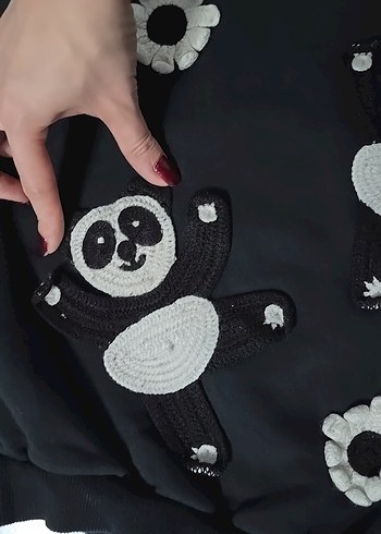 kızÇocuk Siyah Triko Sweatshirt - Görsel 3