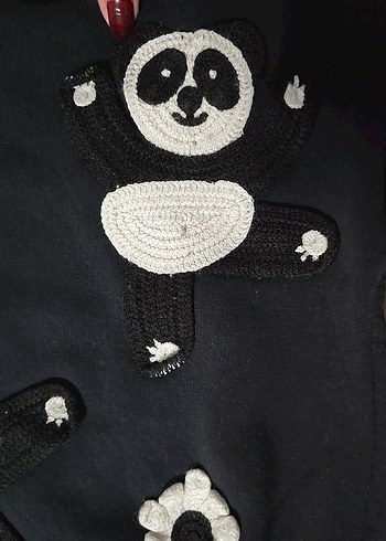 kızÇocuk Siyah Triko Sweatshirt - Görsel 2