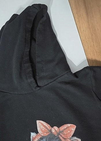 Kız Çocuk Kapüşonlu Baskılı Sweatshirt - Görsel 3