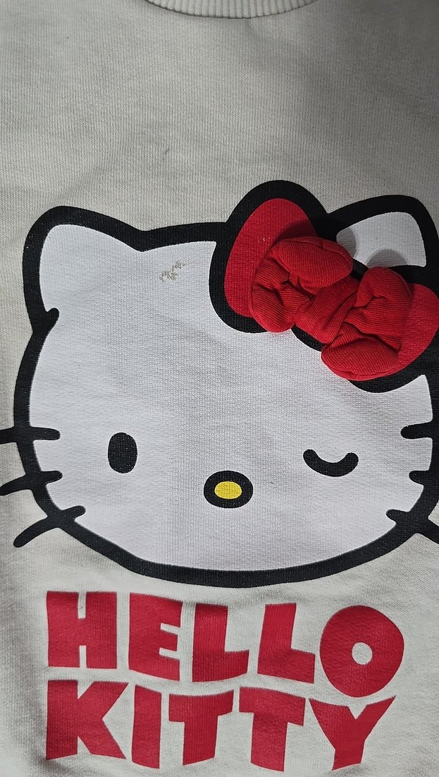 Kız Çocuk Gri Hello Kitty Sweatshirt - Görsel 3
