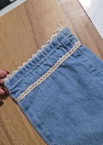 Kemerli Gri Kız Kot Pantolon - Görsel 5