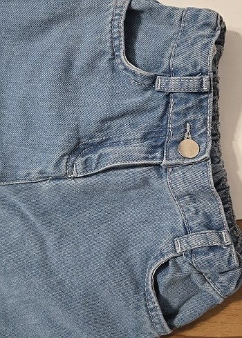 Kemerli Gri Kız Kot Pantolon - Görsel 6