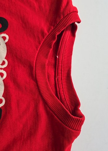 Kırmızı Baskılı Erkek Sweatshirt - Görsel 3