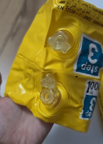 Renkli Baskılı Sarı Bebek Kollukları - Görsel 2