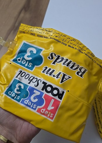 Renkli Baskılı Sarı Bebek Kollukları - Görsel 3