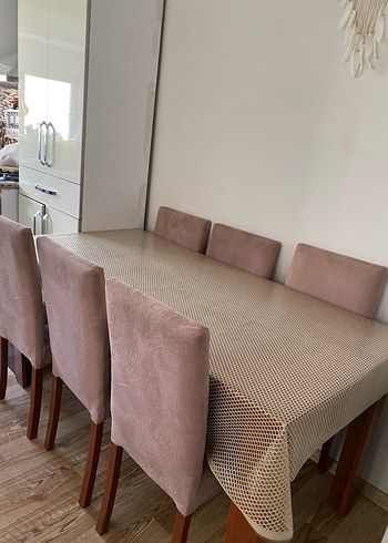 Pastel Renkli Modern Yemek Masası/6 kişilik - Görsel 5