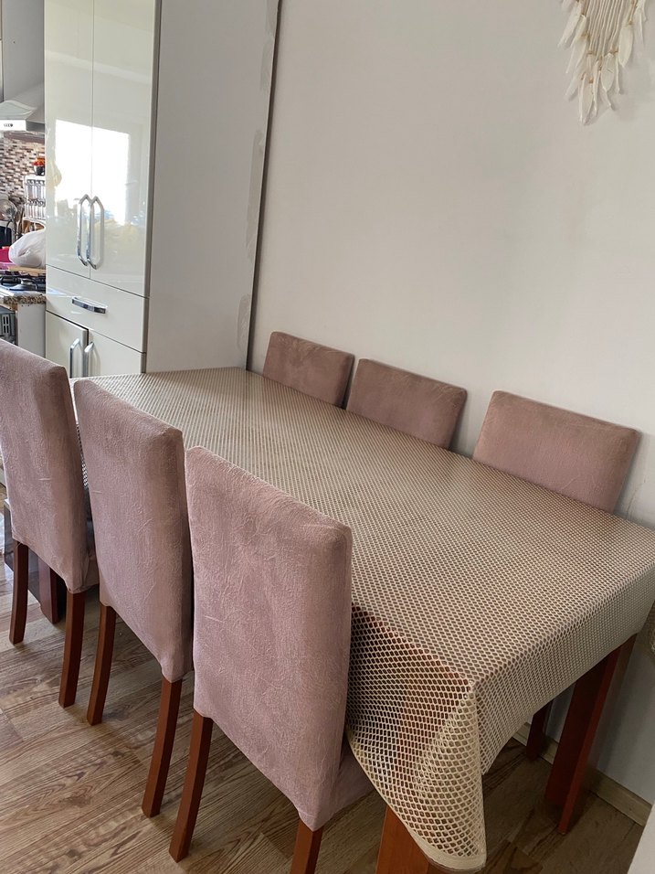 Pastel Renkli Modern Yemek Masası/6 kişilik - Görsel 5