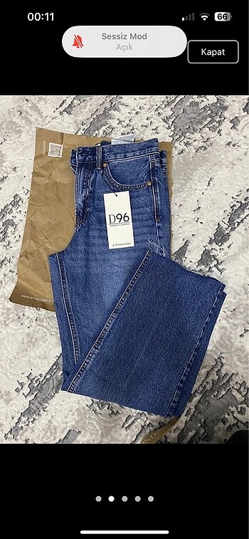 36 Beden Stradivarius crop straight fit jean