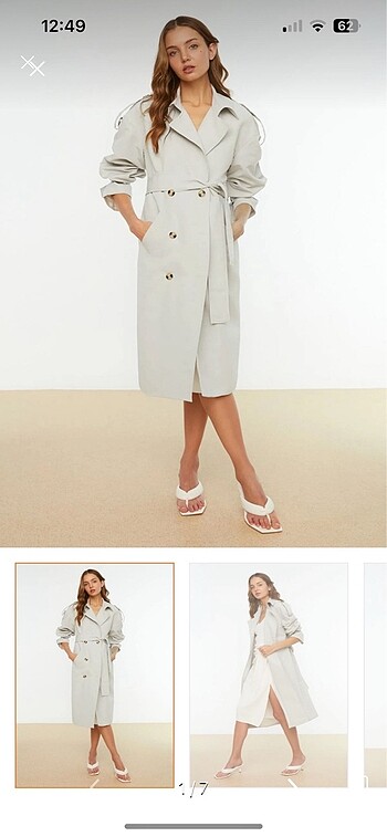 Trendyol & Milla Trendyolmilla taş rengi oversize trençkot