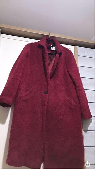 Bordo kaşe kaban