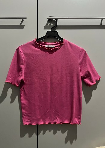 Pembe Kısa Kollu Mini Tişört