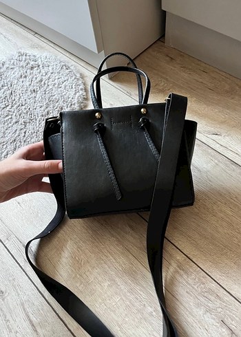 Siyah Deri Minimalist Kadın Çanta - Görsel 3