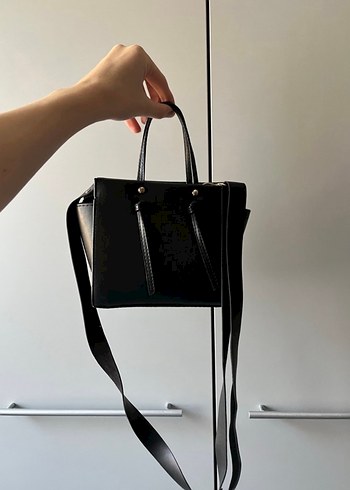 Siyah Deri Minimalist Kadın Çanta - Görsel 2