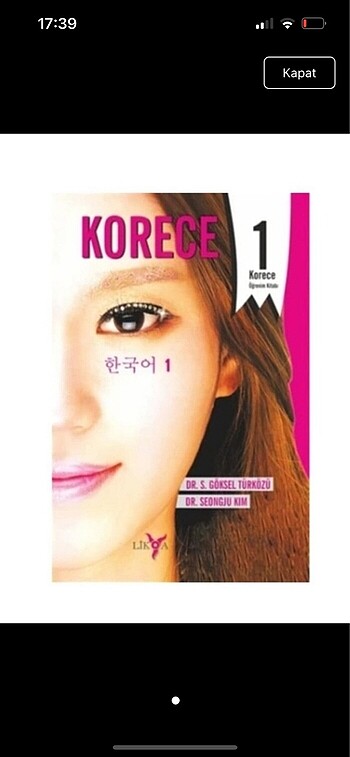 Korece kitap