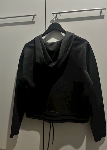 Siyah Yüksek Yakalı Fermuarlı Sweatshirt - Görsel 3