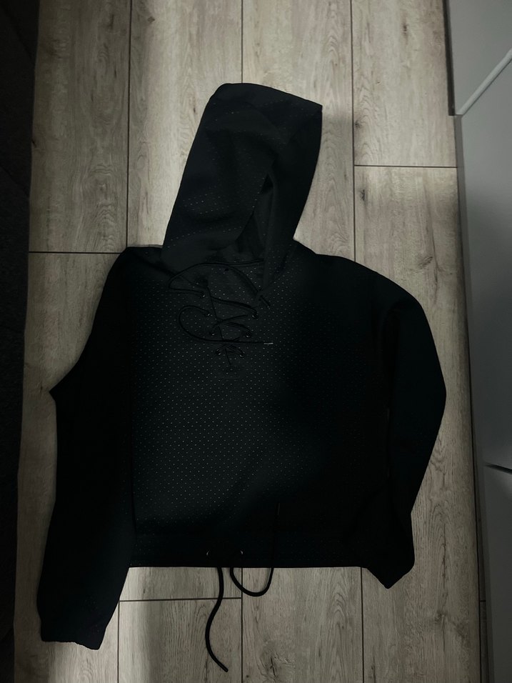 Siyah Yüksek Yakalı Fermuarlı Sweatshirt - Görsel 5