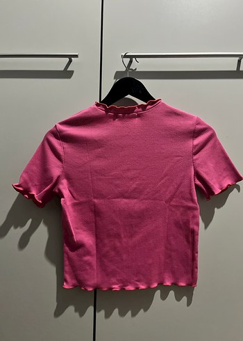 Pembe Kısa Kollu Kadın Tişört - Görsel 3