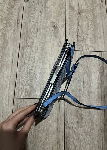 Mavi Kareli Tokalı Kadın Çanta - Görsel 5