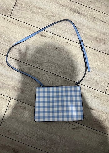 Mavi Kareli Tokalı Kadın Çanta - Görsel 2
