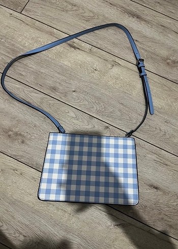 Mavi Kareli Tokalı Kadın Çanta - Görsel 3